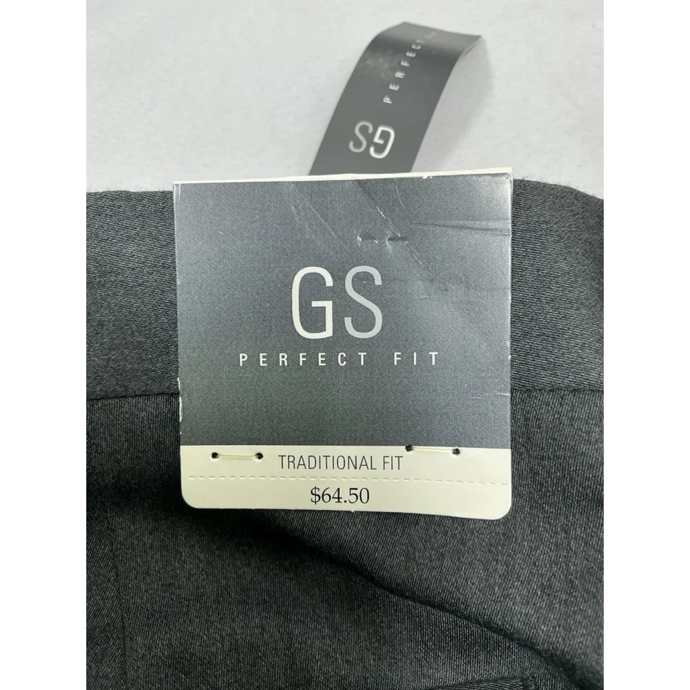 Mens NWT GS Perfect Fit Dress Pants 50x30 Brown Gray Cuff Expandable Waist